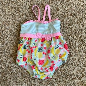Cat & Jack Watermelon Banana Pineapple One Piece Swimsuit
